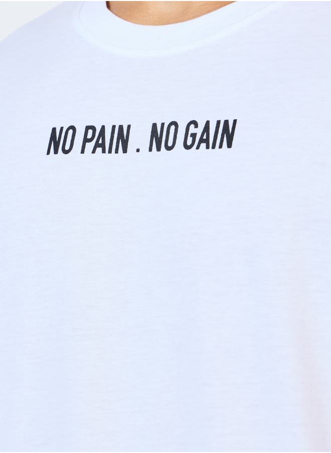 Styli - Oversized Back Slogan T-Shirt - Image 1
