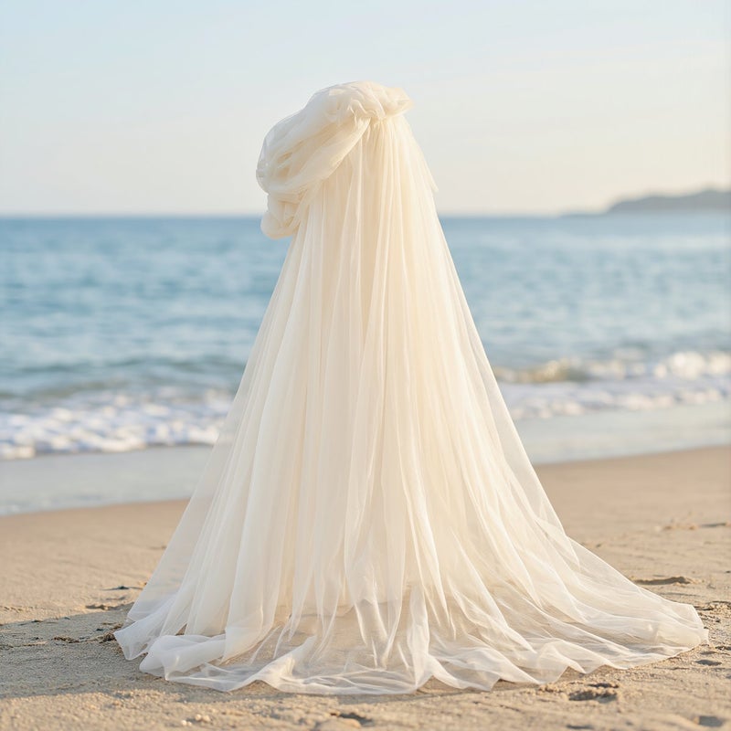 Upgraded Hooded Tulle Cape 185cm Anti Static Non Fray Breathable For Adults - Image 3