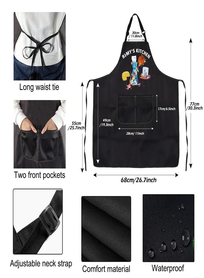 PXTIDY Rat Kitchen Apron With Pockets Remy The Rat Movie Fans Gift Apron For Cooking Waterproof Adjustable - Image 3