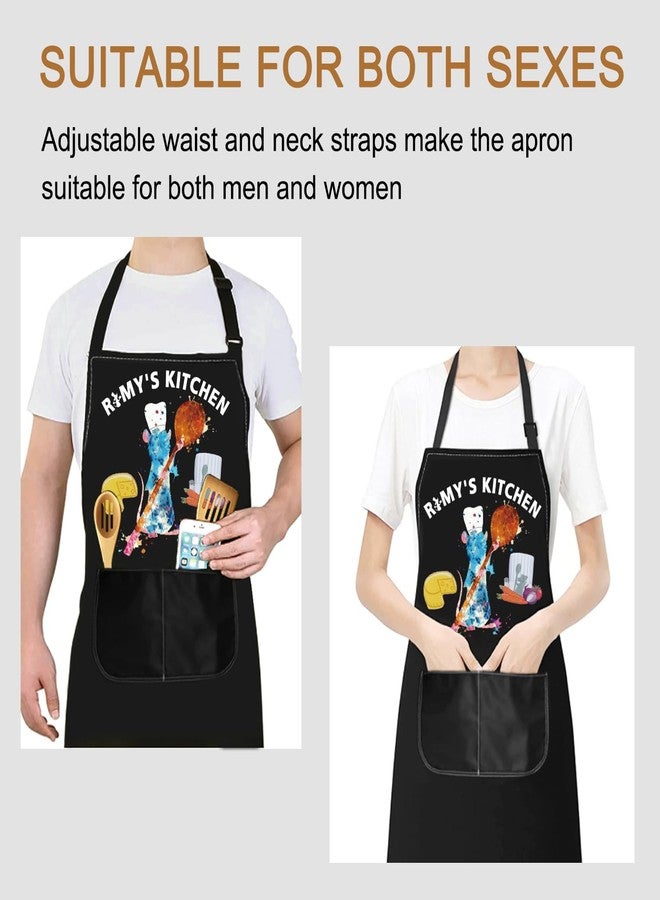 PXTIDY Rat Kitchen Apron With Pockets Remy The Rat Movie Fans Gift Apron For Cooking Waterproof Adjustable - Image 5