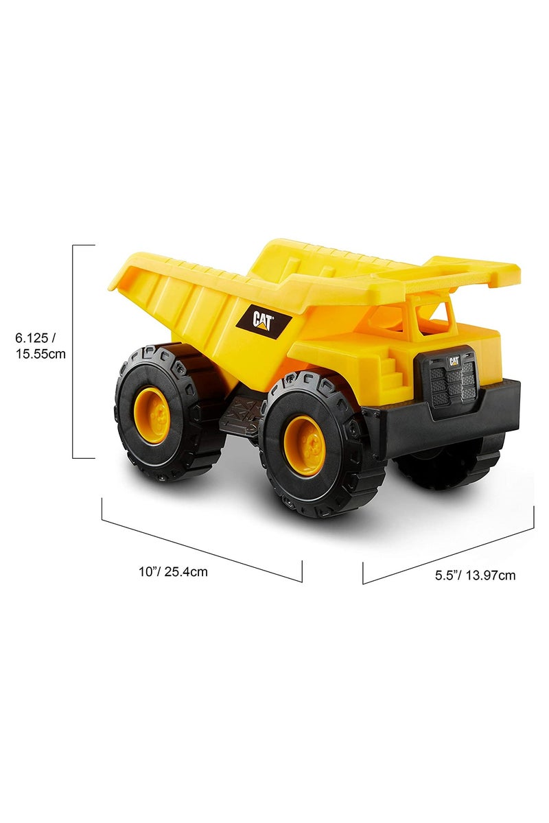 CATERPILLAR CAT Construction Fleet Sand Set With Helmet, 10-Inches Vehicle | Dump Truck & Wheel Loader | Push-Powered Vehicle | Construction Vehicle | Collectible Play Vehicle for Kids - Image 3