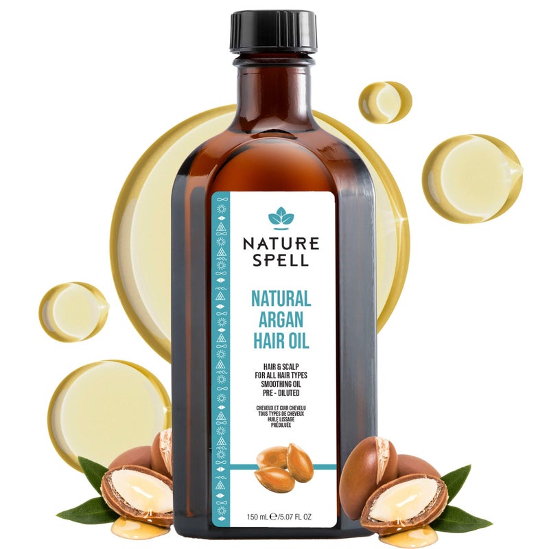Nature Spell Argan Oil for Hair Body Targets Split Ends Reduces Appearance of Scars 507 Fl Oz - Image 3