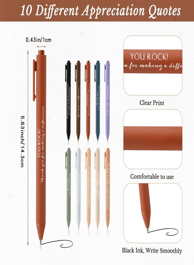 Tellingyou 20 Pcs Employee Appreciation Gifts A6 Kraft Spiral Notebook Journals and Motivational Ballpoint Pens To Do List Memo Pads Inspirational Notepads Weekly Planner Notebook (Neutral Colors) - Image 3