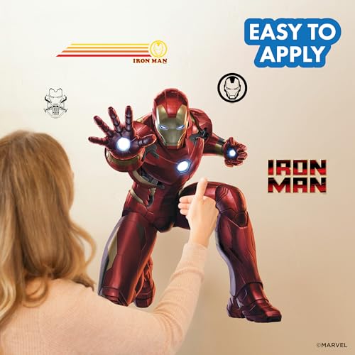 WALL PALZ Marvel Iron Man Wall Decals - 22" Avengers Removable Vinyl Stickers for Kids Bedroom Playroom Bathroom - Peel and Stick Room Décor - Image 3
