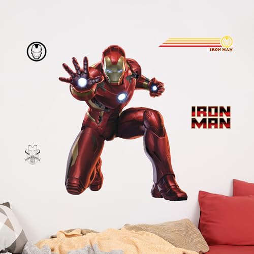 WALL PALZ Marvel Iron Man Wall Decals - 22" Avengers Removable Vinyl Stickers for Kids Bedroom Playroom Bathroom - Peel and Stick Room Décor - Image 1