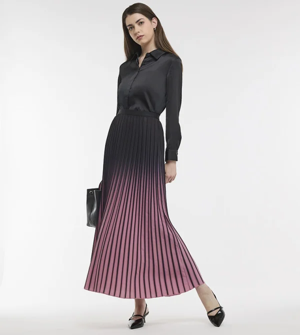بي سي بي جي BCBG Ombre Printed Skirts With Pleats