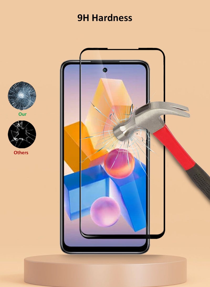 Techie واقي شاشة كامل من الزجاج المقوى عالي الجودة بدرجة صلابة 10H لهاتف Infinix Hot 40 Pro - مضاد للخدش ومضاد لبصمات الأصابع ومضاد للفقاعات - Image 3
