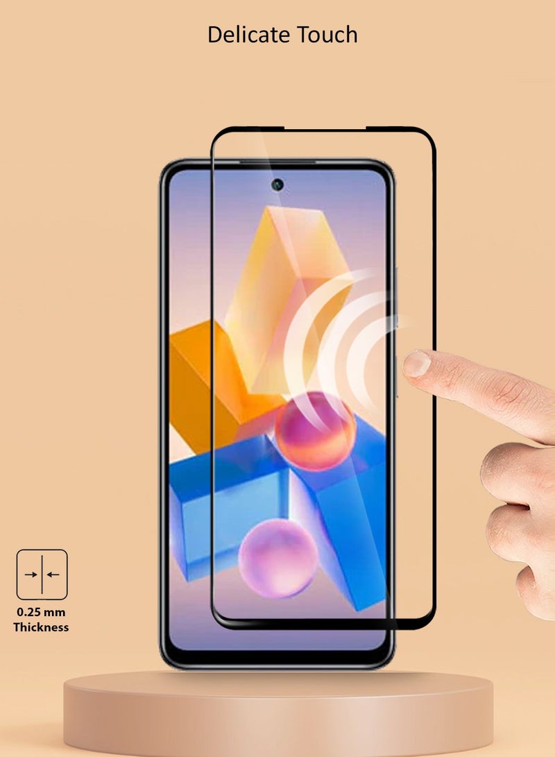 Techie واقي شاشة كامل من الزجاج المقوى عالي الجودة بدرجة صلابة 10H لهاتف Infinix Hot 40 Pro - مضاد للخدش ومضاد لبصمات الأصابع ومضاد للفقاعات - Image 4