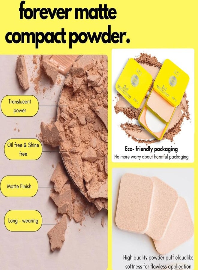 أدبيني بودرة مضغوطة مستوردة من أدبيني، 2 في 1، مع عامل حماية من الشمس SPF 15 | لمسة نهائية مطفية مثالية وتحكم في الزيوت للبشرة الآسيوية، درجة اللون 02 - Image 3