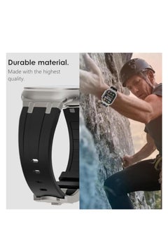 Generic For Apple Watch 45mm Men's Outdoor Sports Bands For Series 9 Black  - Image 4