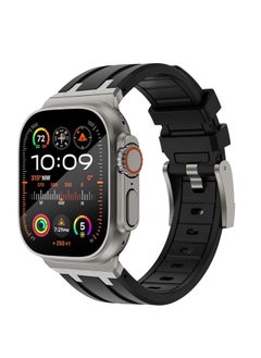 Generic For Apple Watch 45mm Men's Outdoor Sports Bands For Series 9 Black  - Image 2