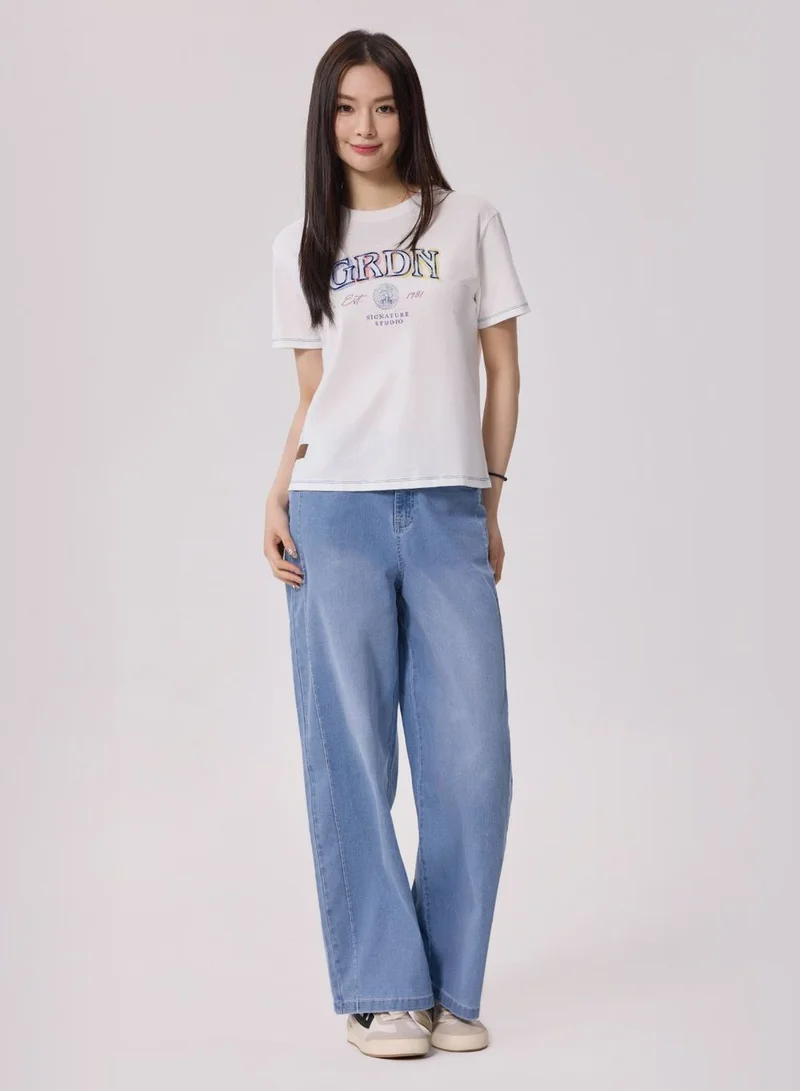 GIORDANO Women Boyfriend Cotton Graphic Tee