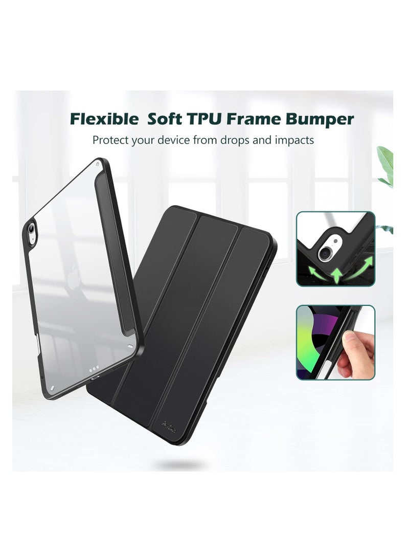 Case for iPad Air 11 Inch M2 2024/2025 iPad Air 5th/4th Generation10.9 Inch with Pencil Holder, Case Cover with Transparent Back Shell Protective Case for 11 Inch iPad Air (M2)/5/4 - - Image 3