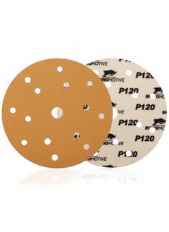 RHINOMOTIVE MULTI-PURPOSE GOLD ABRASIVE DISC Grit 120 100 Pcs per Box  - Image 1