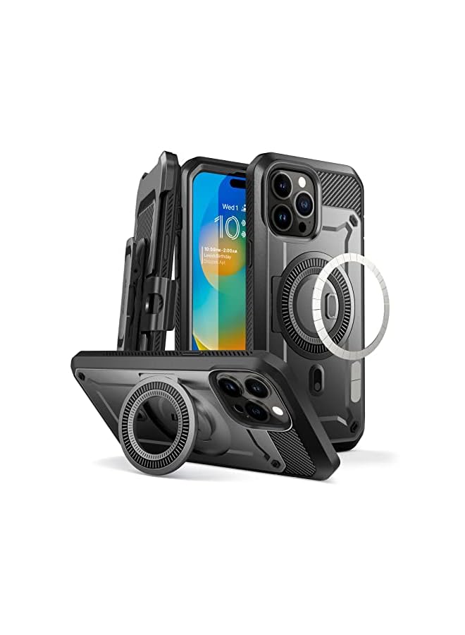 SupCase Unicorn Beetle Pro Mag Case for iPhone 14 Pro Max 6.7", Compatible with MagSafe Full Body Rugged Case with Built-in Screen Protector & Kickstand & Belt-Clip - Image 2