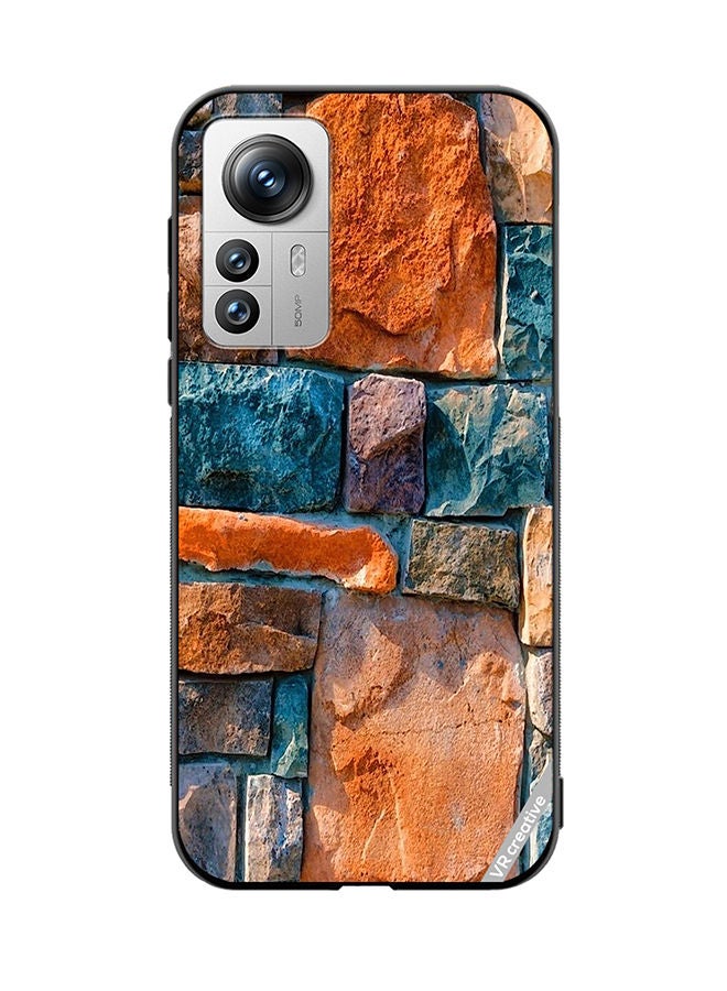 VR CREATIVE Protective Case Cover For Xiaomi 12X Abstract Stone Design Multicolour - Image 1