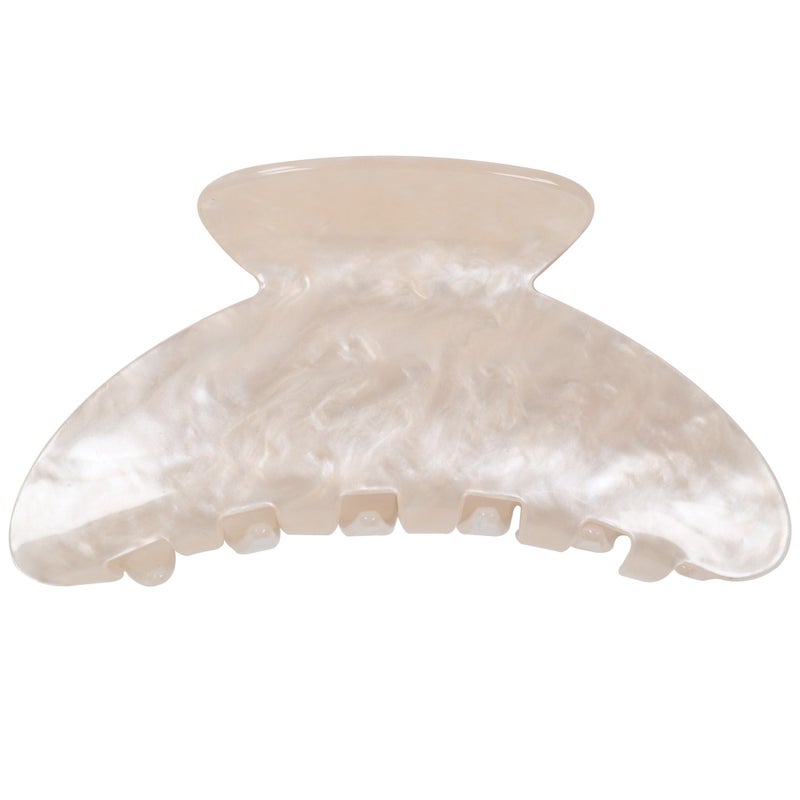 OWIIZI Durable Acetate Hair Clips for Women 4.13" Cute Hair Claw Clips Ponytail Barrette Strong Hold Acrylic Butterfly Jaw Hair Accessories for Girls Long Thick Hair(White) - Image 2