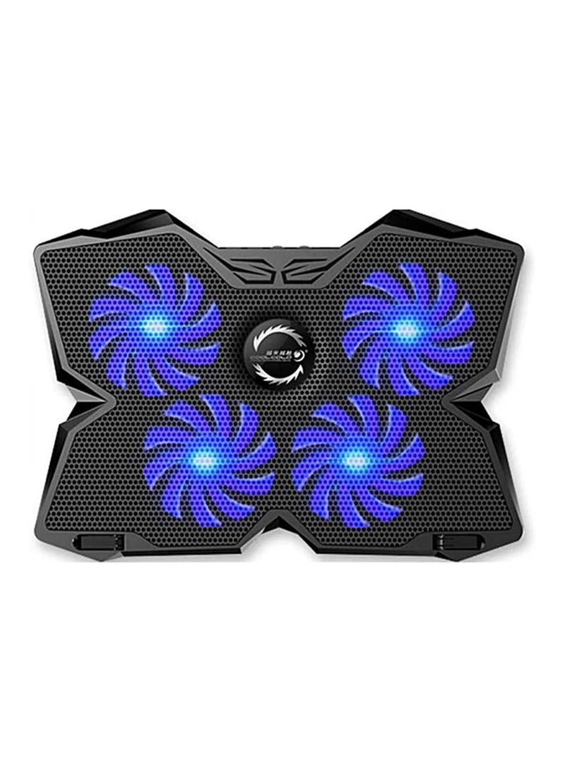 Laptop Cooler Laptop Cooling Pad Notebook Gaming Cooler Stand with Four Fan and 2 USB Ports for 14-17inch Laptop  - Image 1