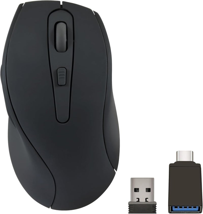 SPEEDLINK AXON Silent & Antibacterial Rechargeable Mouse - Wireless, USB-A/-C, Rubber-Black - Image 1