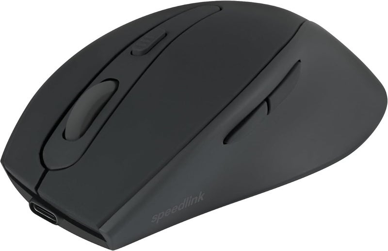 SPEEDLINK AXON Silent & Antibacterial Rechargeable Mouse - Wireless, USB-A/-C, Rubber-Black - Image 2