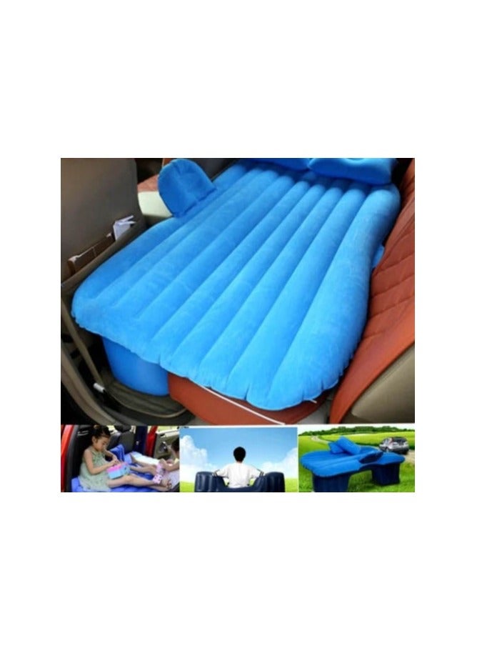 Multi Purpose Inflatable Car Air Bed Mattress for SUV MPV and Car Portable Travel Sleeping Bed with Pump Durable & Comfortable for Camping Road Trips and Outdoor Adventures Blue - Image 5