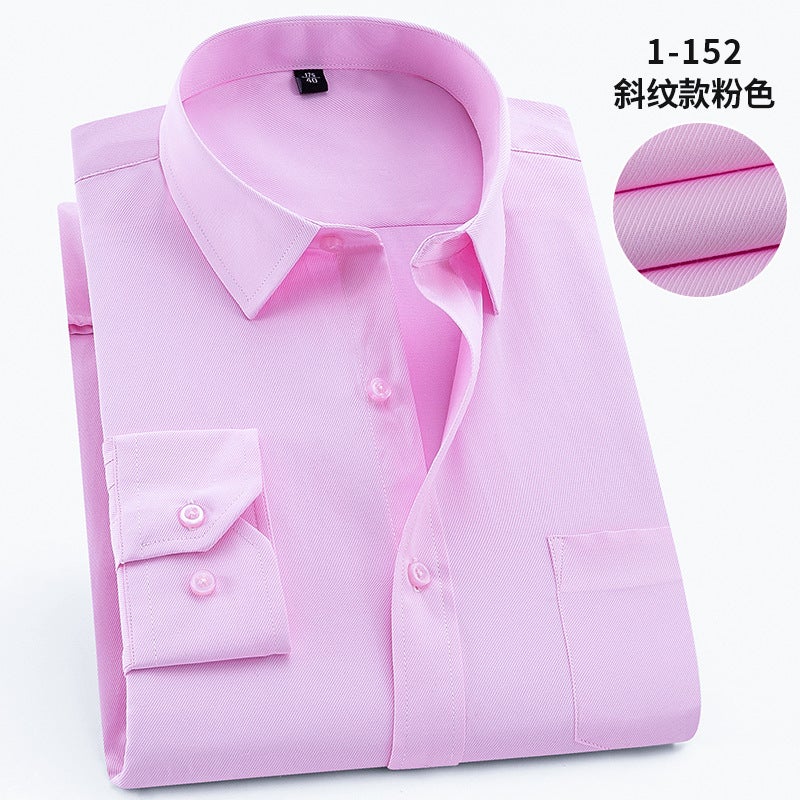 Grey long sleeve mens professional shirt tooling 2021 new spring and autumn middle-aged business cotton shirt mens work clothes wholesale 1-490  - Image 5