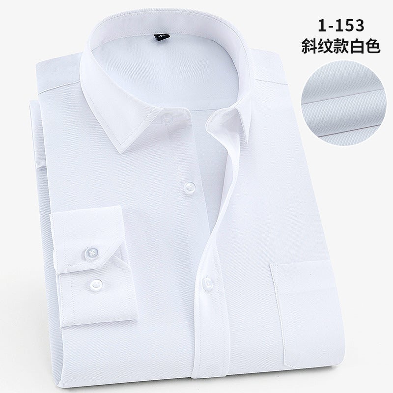 Grey long sleeve mens professional shirt tooling 2021 new spring and autumn middle-aged business cotton shirt mens work clothes wholesale 1-490  - Image 4