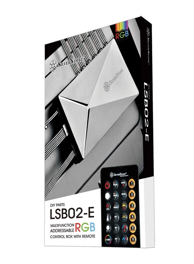 SilverStone Technology LSB02-E Addressable RGB LED and Fan Hub with Remote and Thermal Temperature Probe - Image 2