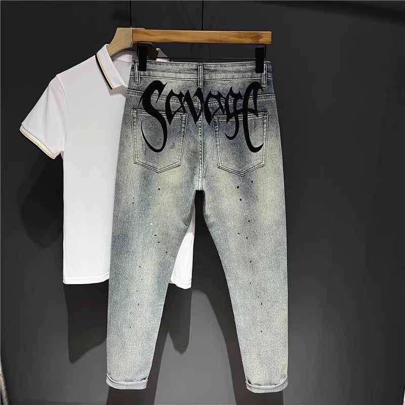 Unisex Classic Denim Jeans Loose Fit Daily Outdoor Wear - Image 2