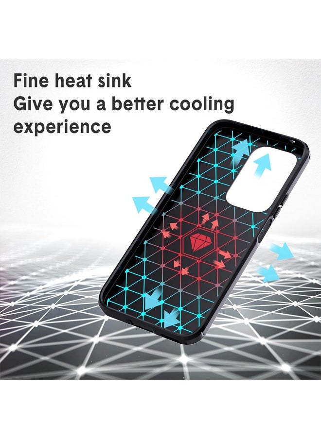 RUGGED SHIELD Honor 200 Lite Back Cover, Brushed Carbon Fiber Texture, Flexible TPU Shockproof Protection Bumper Phone Case, Slim Case Cover for Honor 200 LITE 5G 6.7 inch, Black  - Image 4