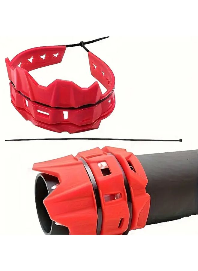 Universal Off Road Motorcycle Exhaust Pipe Anti Scald Ring Protective Cover Hug Muffler Accessories Red - Image 4