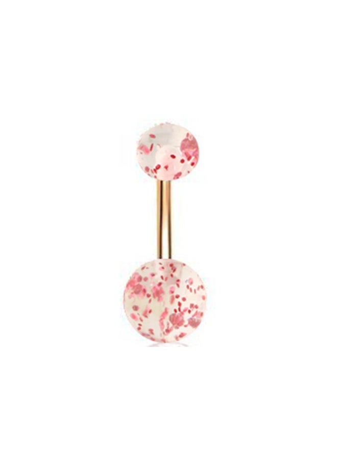 3pcs Rose Gold Belly Button Rings – White Pearl, Pink Pearl & Shiny Powder – Surgical Steel - Image 2