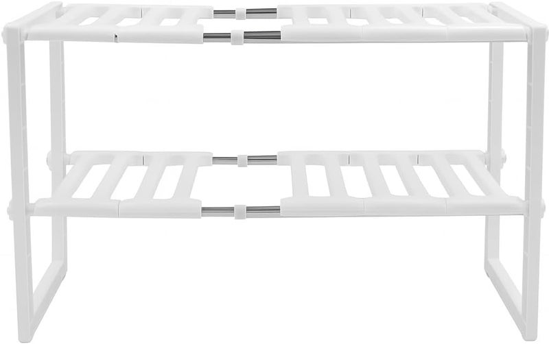 FITTO Under Sink Storage Rack – Adjustable Multi-Layer Shelf Organizer, Durable Space-Saving Storage Shelf for Kitchen, Bathroom, or Laundry Room – Heavy-Duty, Rust-Resistant, Easy Assembly - Image 1