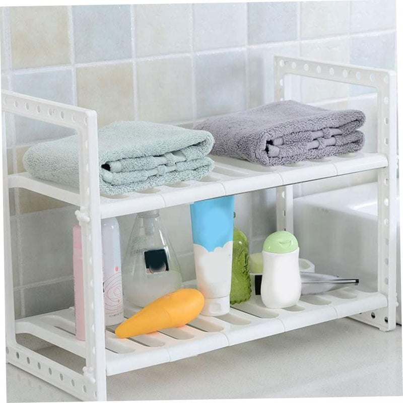 FITTO Under Sink Storage Rack – Adjustable Multi-Layer Shelf Organizer, Durable Space-Saving Storage Shelf for Kitchen, Bathroom, or Laundry Room – Heavy-Duty, Rust-Resistant, Easy Assembly - Image 4