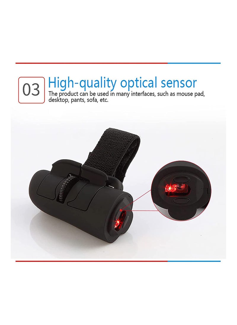 Finger Ring Mouse, Mini Bluetooth Wireless Finger Ring Mouse, 2.4GHz Lazy Finger Rings Optical Mouse, Photoelectric Resolution 1600DPI, for Computer, Laptop, Tablet