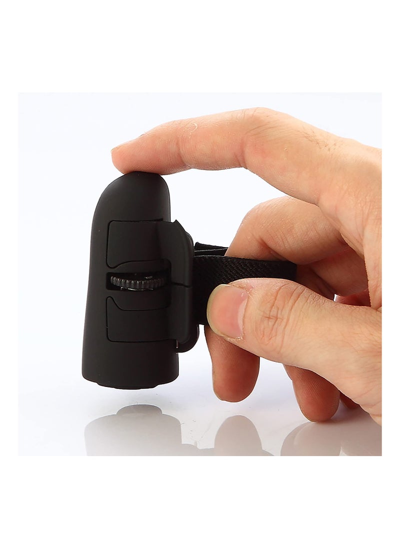Finger Ring Mouse, Mini Bluetooth Wireless Finger Ring Mouse, 2.4GHz Lazy Finger Rings Optical Mouse, Photoelectric Resolution 1600DPI, for Computer, Laptop, Tablet