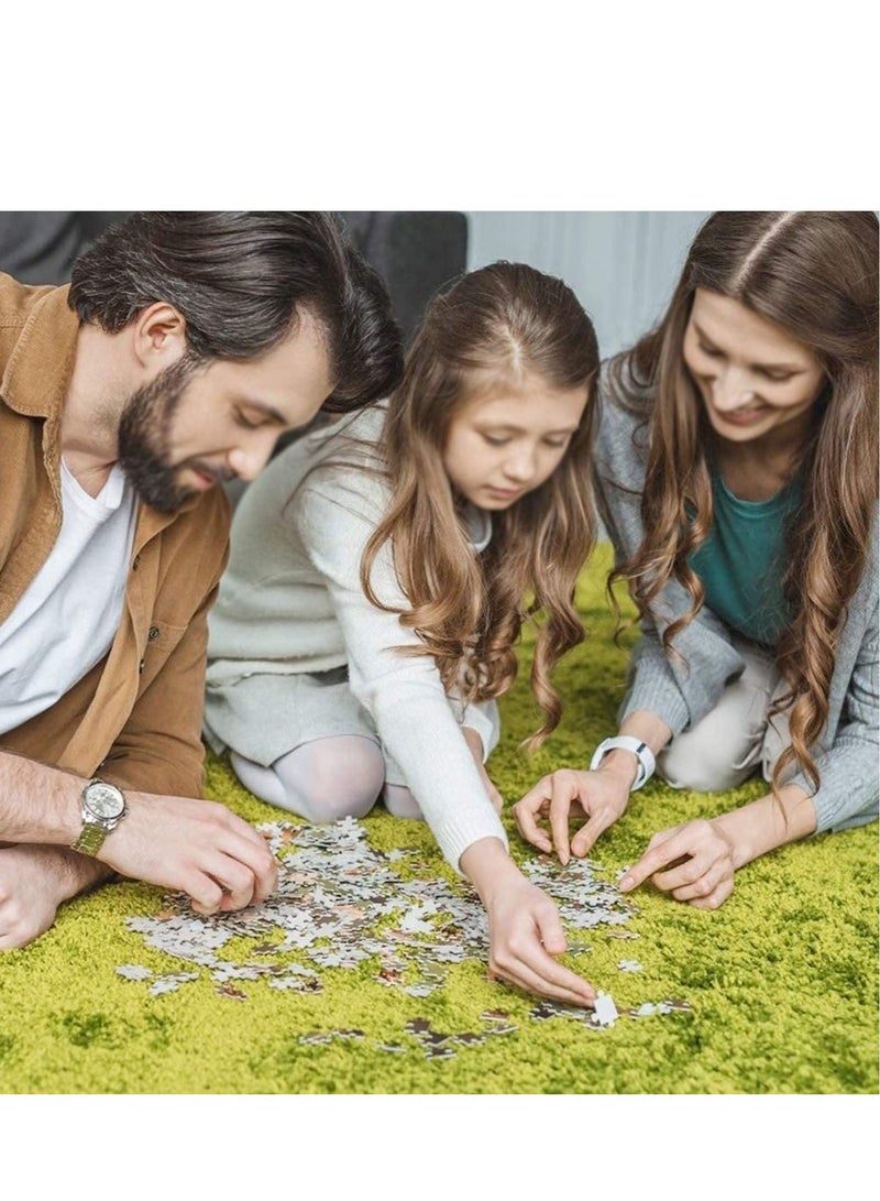 Lion Pattern Round Puzzle, 1000 Pieces of Educational Cartoon Toy Puzzle for Adults and Children - Image 5