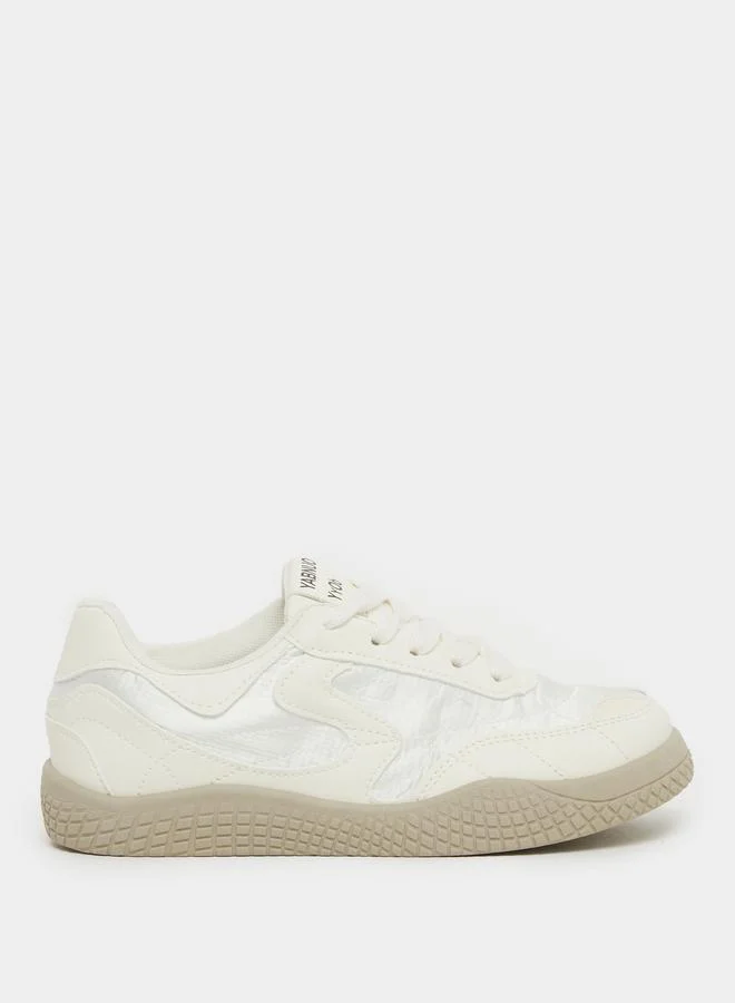 ستايلي Styli Classic Court Lace Up Sneakers