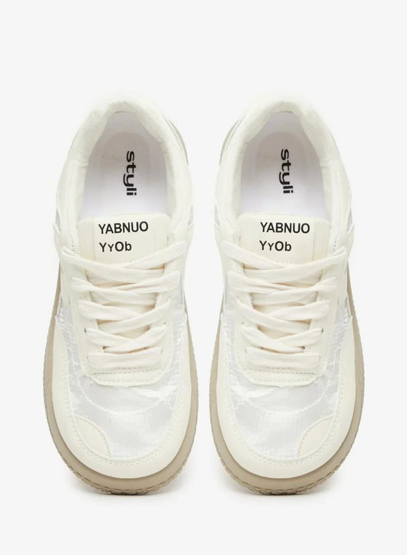 Styli Active Classic Court Lace Up Sneakers