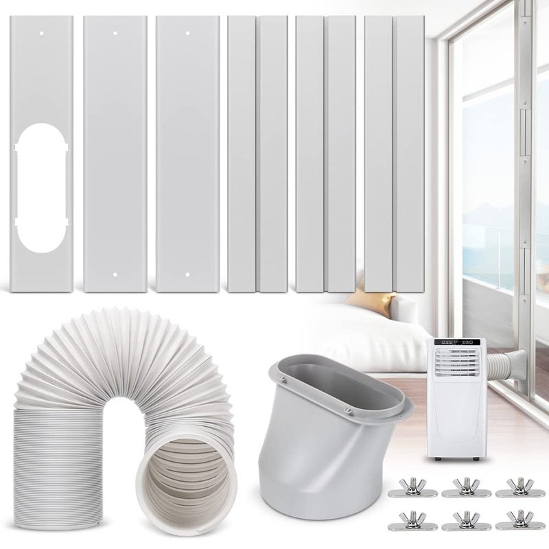 Kxuhivc Kxuhivc Portable Air Conditioner Window Vent Kit Adjustable Window Seal with 59 Inch Diameter 787 Inch Length Exhaust Hose for AC Unit Universal for Sliding Glass Doors 