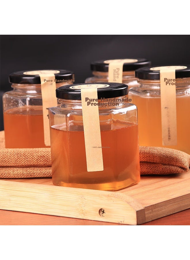 Extreme Space Jidu Kongjian Sealed Jar, Hexagonal Storage Bottle, Glass Jar, 380ml Glass Bottle, Sealed Jar, Honey Bottle, Canned Bottle, Set Of 6 - Image 3
