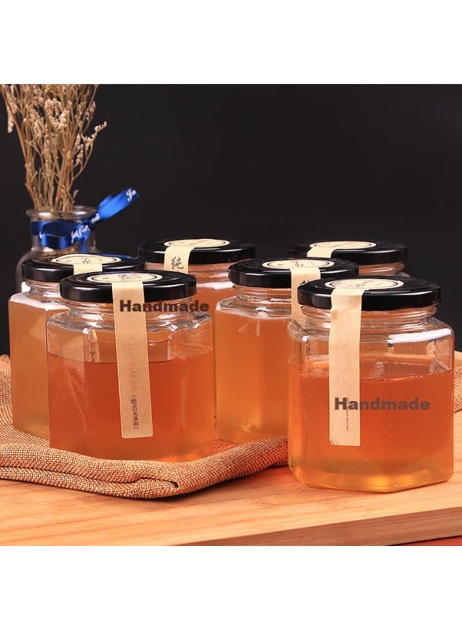 Extreme Space Jidu Kongjian Sealed Jar, Hexagonal Storage Bottle, Glass Jar, 380ml Glass Bottle, Sealed Jar, Honey Bottle, Canned Bottle, Set Of 6 - Image 2
