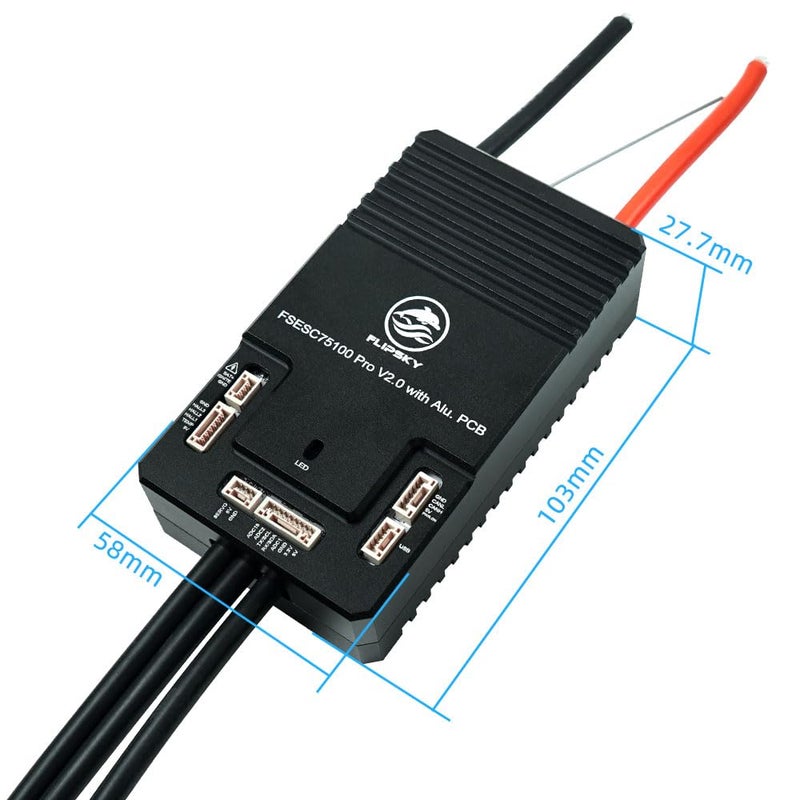 FLIPSKY 75100 Pro V2.0 with Aluminum PCB with Power Button Based on VESC for Electric Skateboard/Scooter/Ebike Speed Controller - Image 2