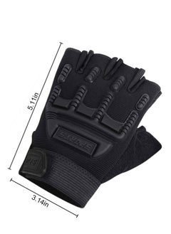 Excefore Kids Fingerless Cycling Gloves Mittens Breathable Non Slip Half Finger Bike Riding Gloves Shockproof Sports Training Gloves UV Protection Outdoor Skateboard Gloves for Boys Girls 6-10 Years  - Image 5
