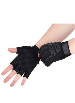 Excefore Kids Fingerless Cycling Gloves Mittens Breathable Non Slip Half Finger Bike Riding Gloves Shockproof Sports Training Gloves UV Protection Outdoor Skateboard Gloves for Boys Girls 6-10 Years  - Image 4