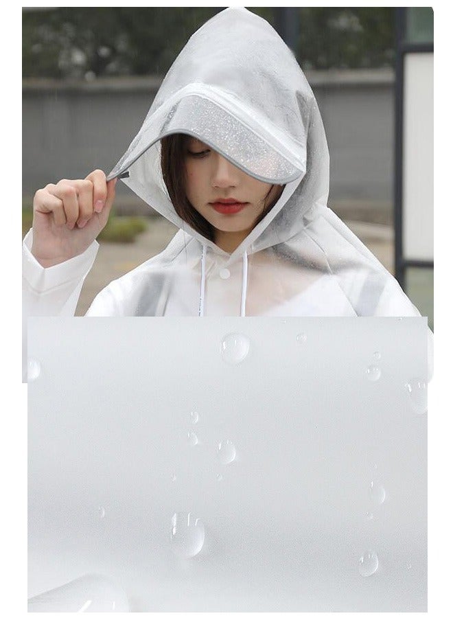 DUNISO Raincoat For Women Portable EVA Rain Coats With Bag Cover Reusable Rain Poncho with Hood and Sleeves For Cycling Travelling Fishing Hiking Camping - Image 5