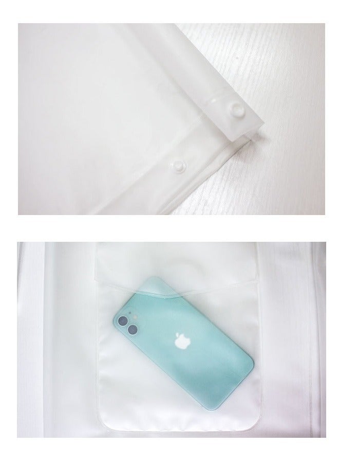 DUNISO Raincoat For Women Portable EVA Rain Coats With Bag Cover Reusable Rain Poncho with Hood and Sleeves For Cycling Travelling Fishing Hiking Camping - Image 4