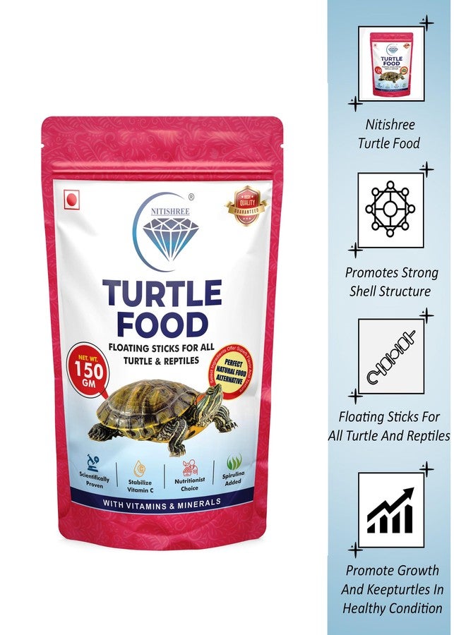 طعام نيتيشري للسلاحف | غني بالبروتين والخضراوات والسبيرولينا | يدعم النمو الصحي وتطور الصدفة | مدعم بمسحوق السمك والروبيان | غير ملوث وسهل الهضم - 150 غرام - Image 4