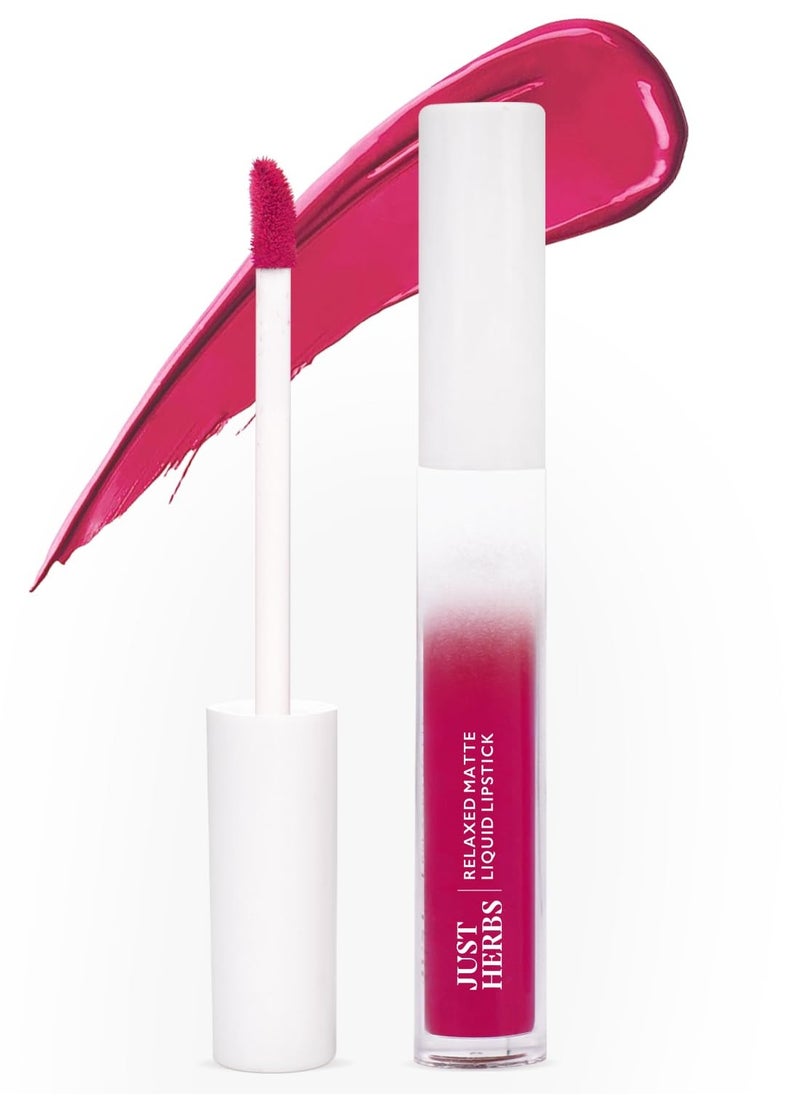 Just Herbs Just Herbs Relaxed Matte Liquid Lipstick 4ml Pink Popsicle  - Image 1