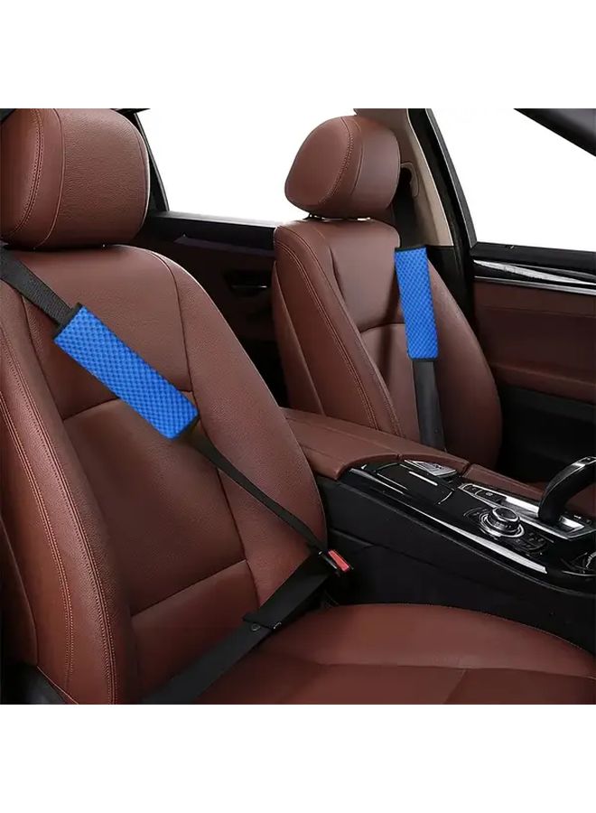 Purple Breathable Mesh Car Belt Covers Shoulder Protection Travel Straps Anti Chafing - Image 4